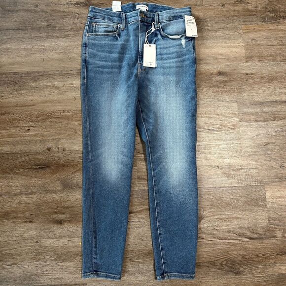 NWT Good American Good Waist Crop Jeans Womens 10/30 High Rise Medium Wash - Picture 5 of 6